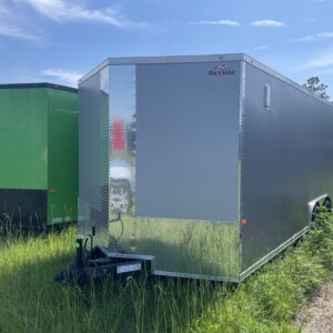 Rock Solid Cargo 8.5 X 20 Enclosed Cargo Trailer | Polycore, Semi-Screwless, 7ft Interior, 5200lb Axles for Sale in Silver