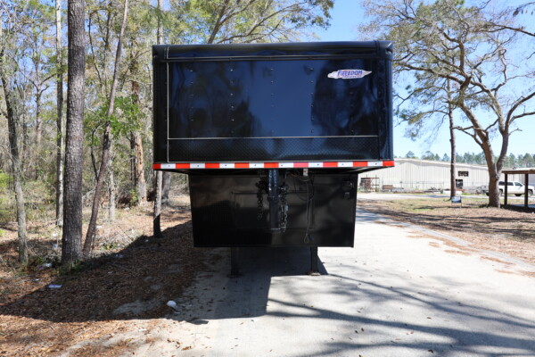 Freedom 8.5x40 Gooseneck Enclosed Trailer | Race Trailer & Car Hauler black blackout for sale