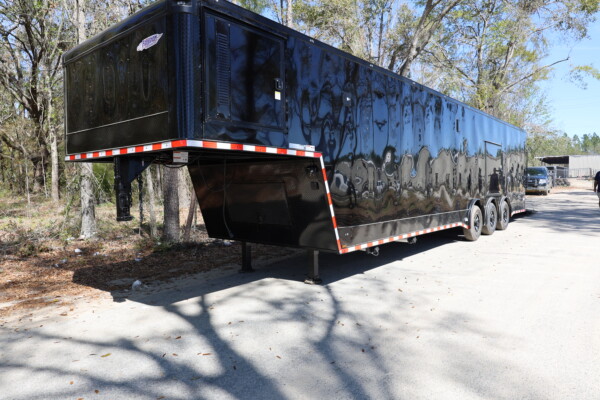 Freedom 8.5x40 Gooseneck Enclosed Trailer | Race Trailer & Car Hauler black blackout for sale