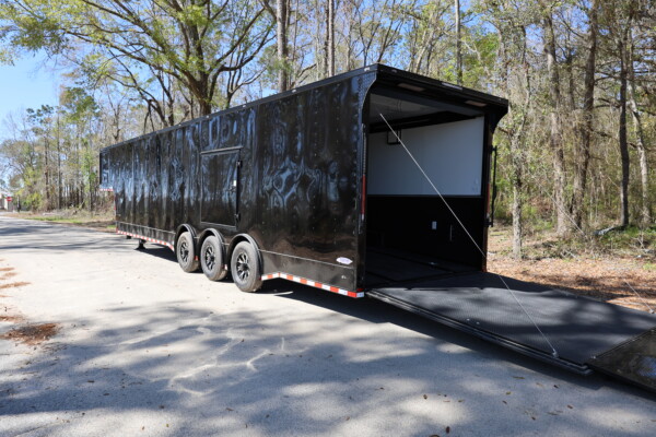 Freedom 8.5x40 Gooseneck Enclosed Trailer | Race Trailer & Car Hauler black blackout for sale