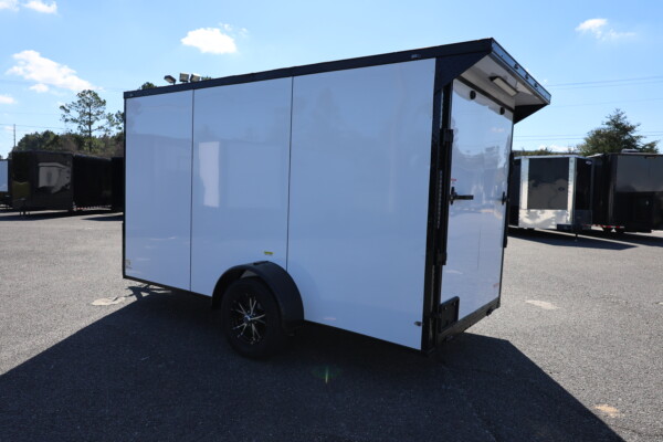 6 x 12 Enclosed Cargo Trailer for Sale | White Single Axle
