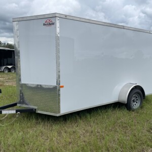 6x12 single axle enclosed cargo trailer white polycore rock solid cargo