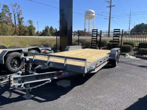 2024 SUT 7x20ta , grey, 10k car hauler, fold up ramps (1)
