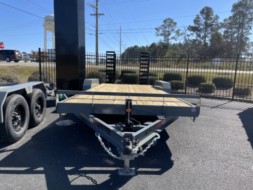 2024 SUT 7x20ta , grey, 10k car hauler, fold up ramps (2)