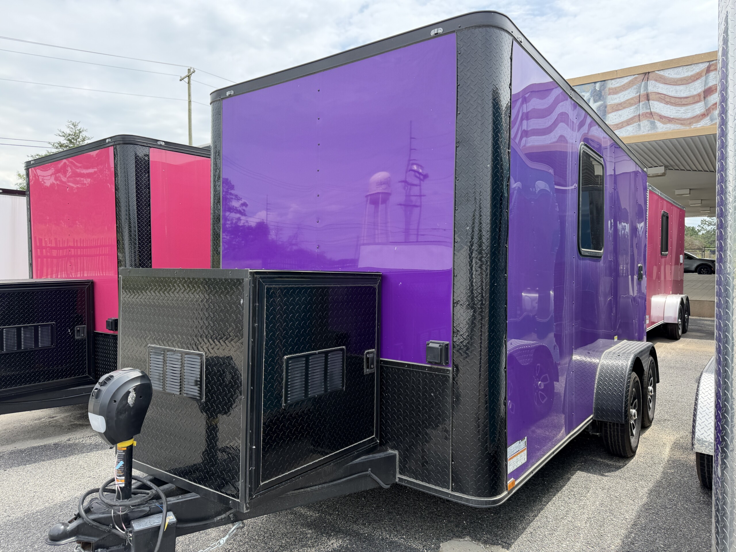 7x14 DOG GROOMING TRAILER - GENESIS SERIES | PURPLE - Image 2