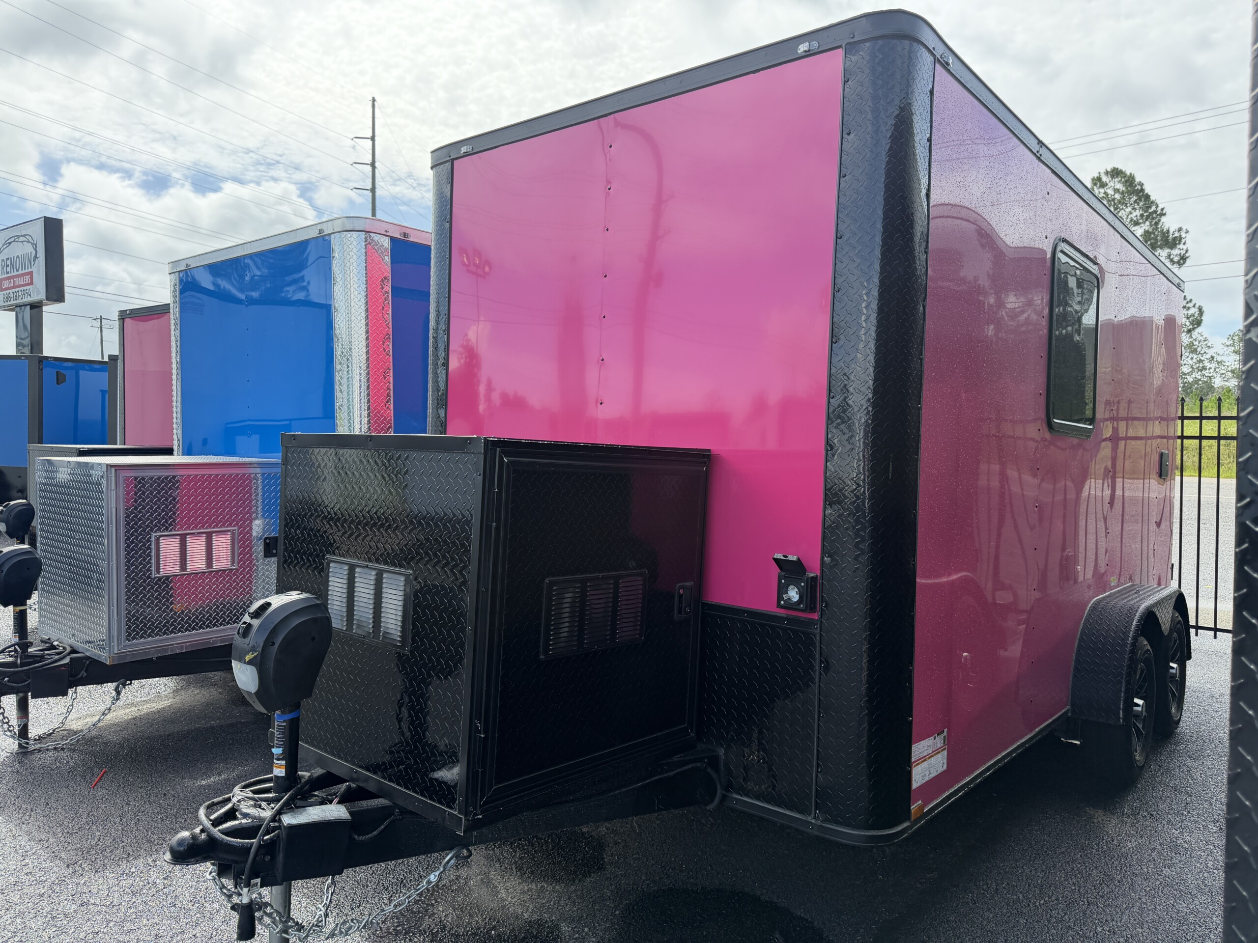 7x14 DOG GROOMING TRAILER - GENESIS SERIES | HOT PINK - Image 6