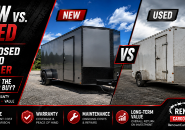 new vs used enclosed cargo trailers