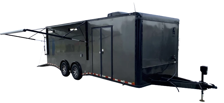 Blackout enclosed race trailer